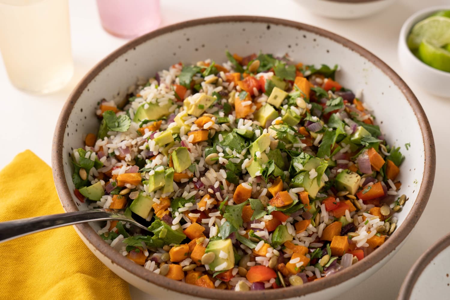 Try This Roasted Veggie Rice Salad for Its Creamy Avocado Dressing